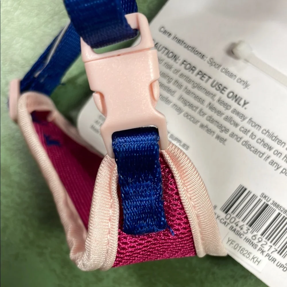 Pink and Blue Cat Harness